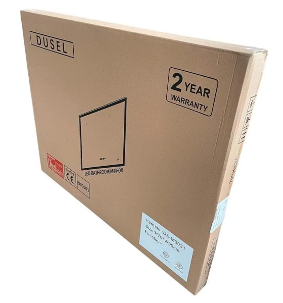 Дзеркало DUSEL LED DE-M1041 80смх65см, підігрів + годинник / темп - фото 9