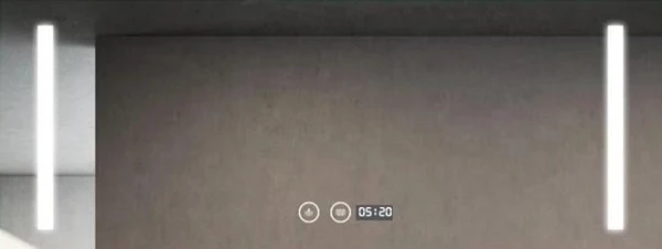 Дзеркало DUSEL LED DE-M1041 80смх65см, підігрів + годинник / темп - фото 0