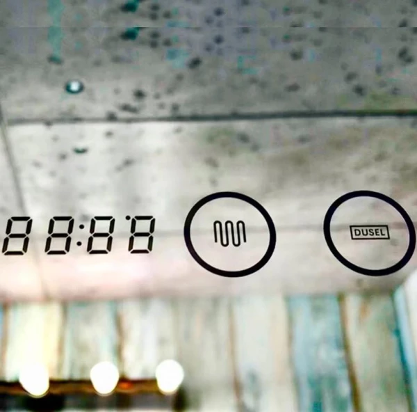 Дзеркало Dusel DE-M1041 80x65 годинник - фото 1