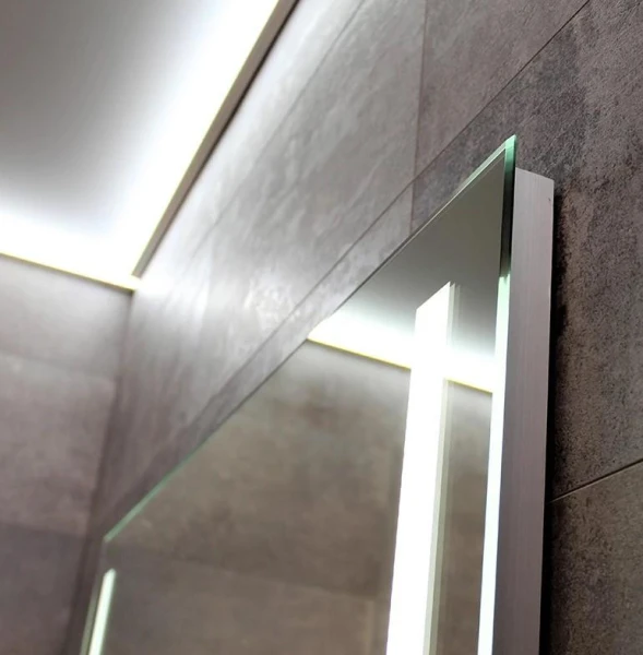 Дзеркало DUSEL LED DE-M1041 100*75 см, підігрів+ годинник / темп - фото 2