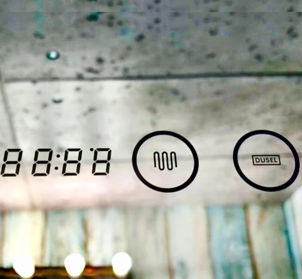 Дзеркало DUSEL LED DE-M1041 100*75 см, підігрів+ годинник / темп - фото 6