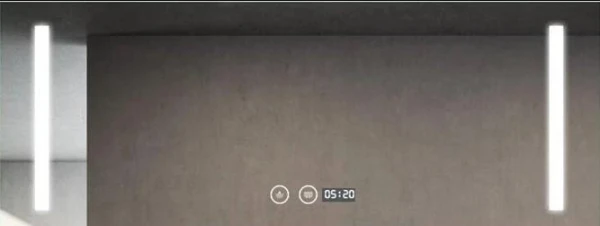 Дзеркало DUSEL LED DE-M1041 100*75 см, підігрів+ годинник / темп - фото 0