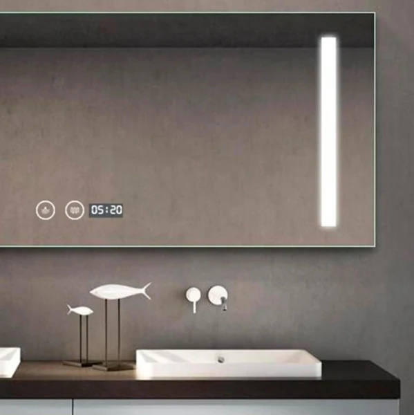 Дзеркало DUSEL LED DE-M1041 120смх75см, підігрів+ годинник/темп - фото 7