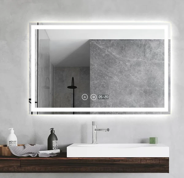 Дзеркало Dusel DE-M1091 ​​75x100 з годинником і Bluetooth 610916 - фото 0