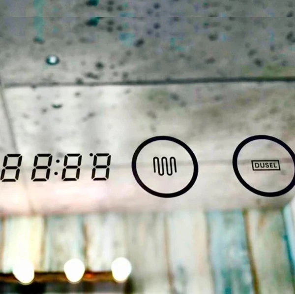 Дзеркало DUSEL LED DE-M1091 120смх75см, підігрів+ годинник/темп - фото 1