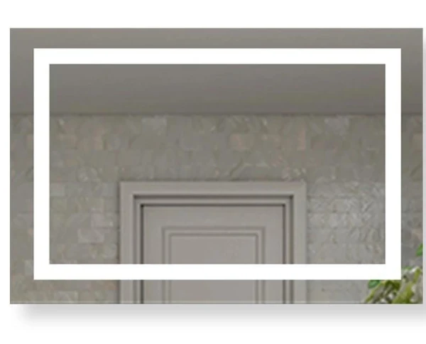 Дзеркало DUSEL LED DE-M1091 120смх75см, підігрів+ годинник/темп - фото 2