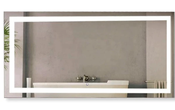 Дзеркало DUSEL LED DE-M1091 120смх75см, підігрів+ годинник/темп - фото 3