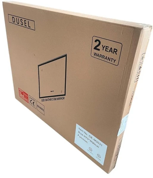 Дзеркало DUSEL LED DE-M1091 120смх75см, підігрів+ годинник/темп - фото 5