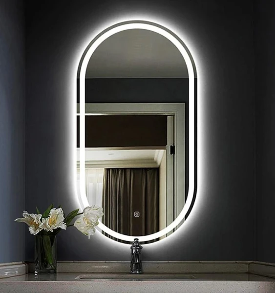 Дзеркало DUSEL LED DE-M4031D овальне 60*120см сенсорне включення + підігрів - фото 6