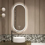 Дзеркало DUSEL LED DE-M4031D овальне 60смх120см, підігрів+годинник/темп