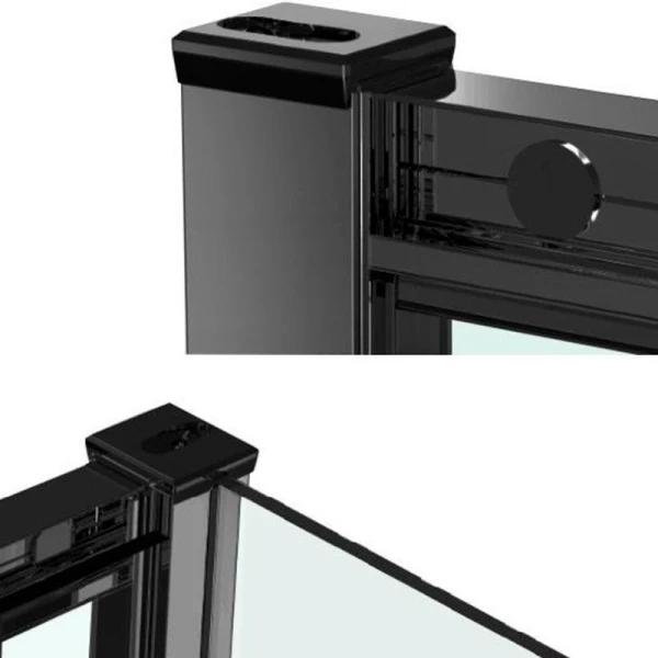 Душова кабіна Dusel EF-182B Black Matt 90x90x190 см, двері розсувні, прозоре скло - фото 11