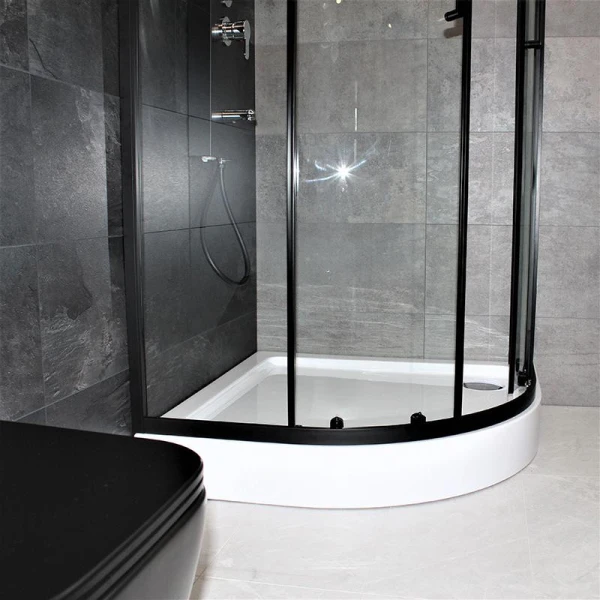 Душова кабіна Dusel EF-182B Black Matt 90x90x190 см, двері розсувні, прозоре скло - фото 8