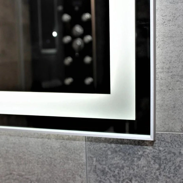 Дзеркало DUSEL LED DE-M0061S1 Silver 100*75см, сенсорне включення + підігрів - фото 3