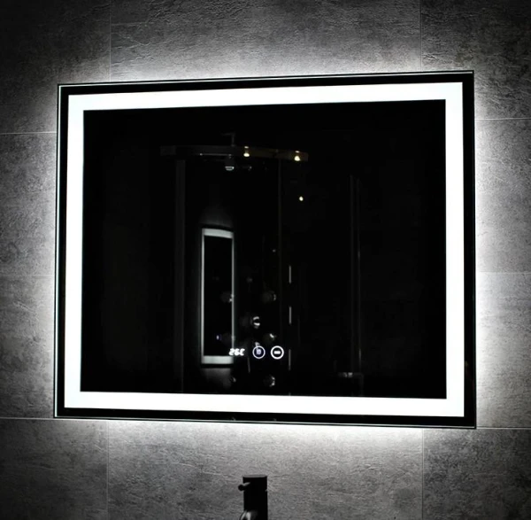 Дзеркало DUSEL LED DE-M0061S1 Silver 100*75см, сенсорне включення + підігрів - фото 5