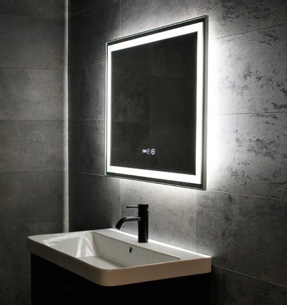 Дзеркало DUSEL LED DE-M0061S1 Silver 100*75см, сенсорне включення + підігрів - фото 6