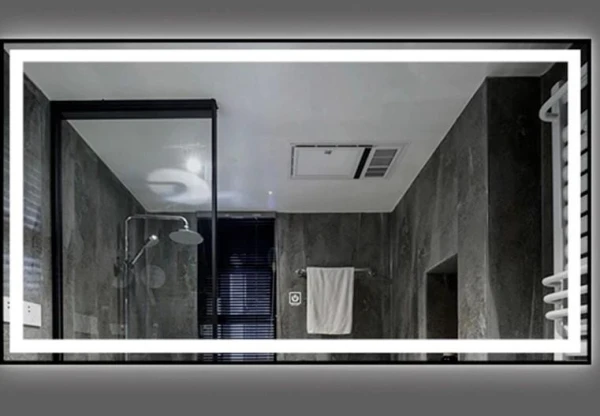 Дзеркало DUSEL LED DE-M0061S1 Silver 100*75см, сенсорне включення + підігрів - фото 9