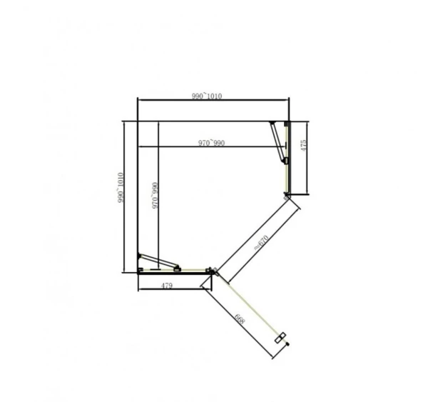 Душова кабіна Dusel A-715 100х100х190 - фото 5