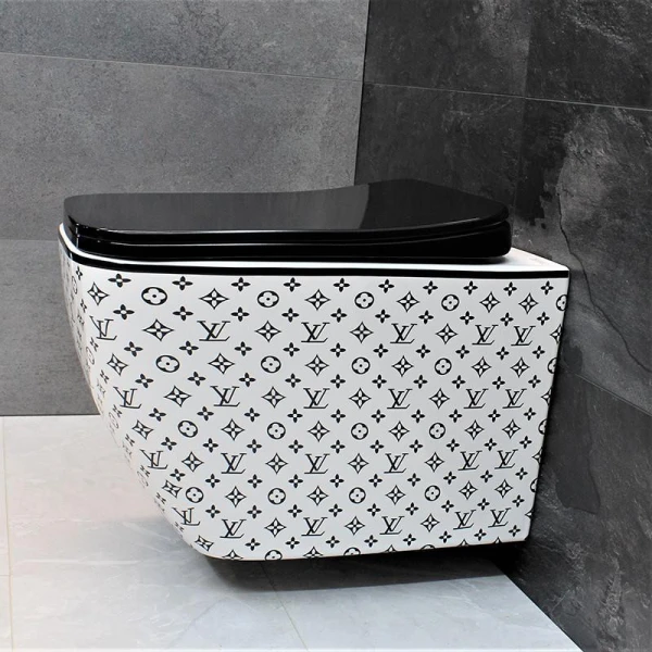 Унітаз безободковый підвісний DUSEL CUBIS LV STYLE DWHT10201030LVS без бачка з чорним сидінням Slim Soft-Close 810304 - фото 3