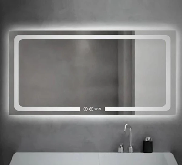 Дзеркало Dusel DE-M3001 70х90 см + годинник / темп - фото 2
