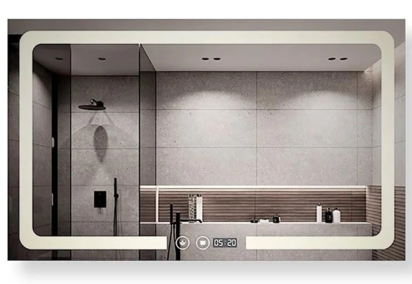 Дзеркало Dusel DE-M3001 70х90 см + годинник / темп - фото 0