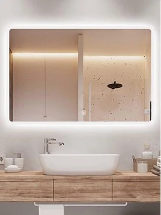 Дзеркало Dusel LED DE-M3011 75*100 см, підігрів + годинник / темп - фото 4