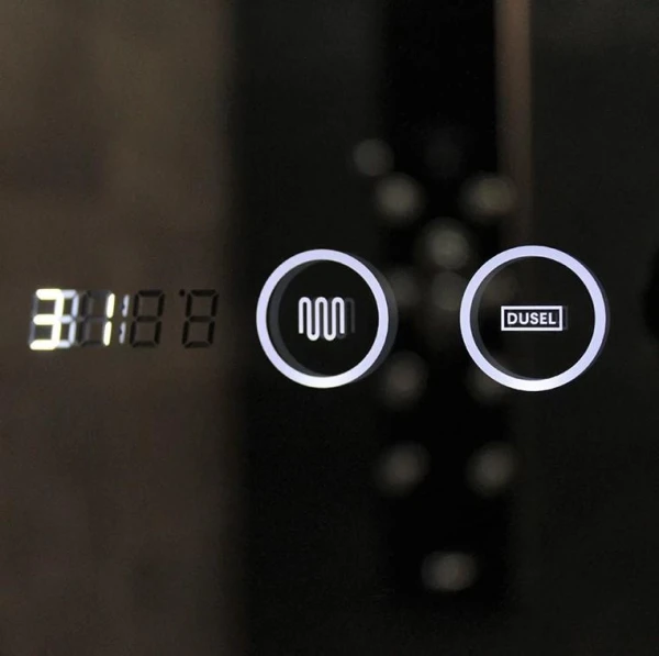 Дзеркало DUSEL LED DE-M3011 120смх75см, підігрів+ годинник/темп - фото 2