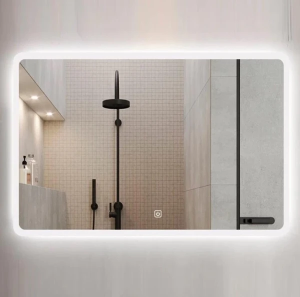 Дзеркало DUSEL LED DE-M3011 120смх75см, підігрів+ годинник/темп - фото 0