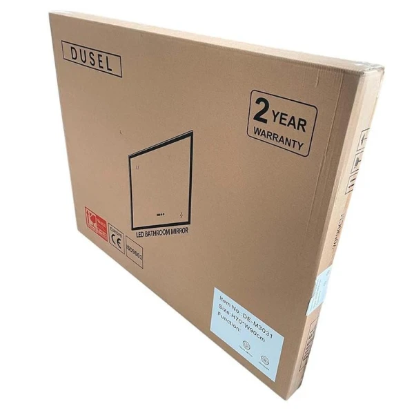 Дзеркало DUSEL LED DE-M3031 90смх70см сенсорне включення + підігрів+ годинник / темп - фото 1