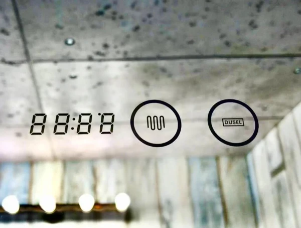 Дзеркало DUSEL LED DE-M3031 90смх70см сенсорне включення + підігрів+ годинник / темп - фото 3