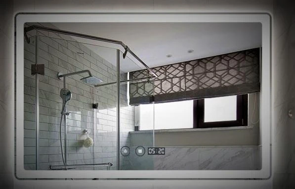 Дзеркало Dusel LED DE-M3051 70x90 Сенсорне включення + підігрів + годинник / темп - фото 2