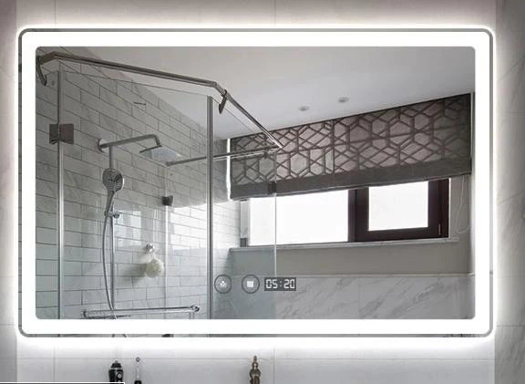 Дзеркало Dusel LED DE-M3051 70x90 Сенсорне включення + підігрів + годинник / темп - фото 0