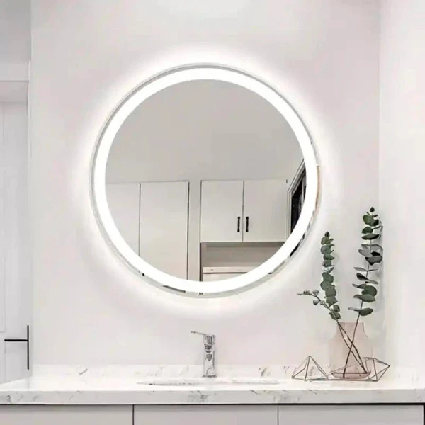 Дзеркало DUSEL LED DE-M2071D Silver кругле 100смх100см сенсорне включення + підігрів - фото 3