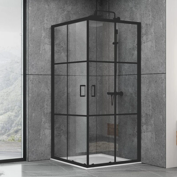 Душова кабіна Dusel EF-184BP Black Matt Paint 900x900x1900 518494 - фото 0