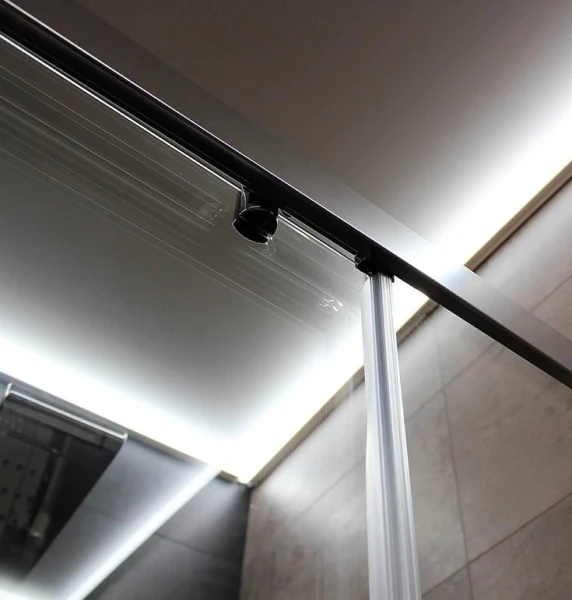 Душова кабіна Dusel DL194 Chrome 1000*1000, двері розсувні, прозоре скло - фото 5