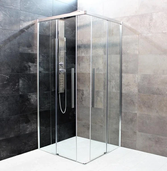 Душова кабіна Dusel DL194 Chrome 1000*1000, двері розсувні, прозоре скло - фото 9