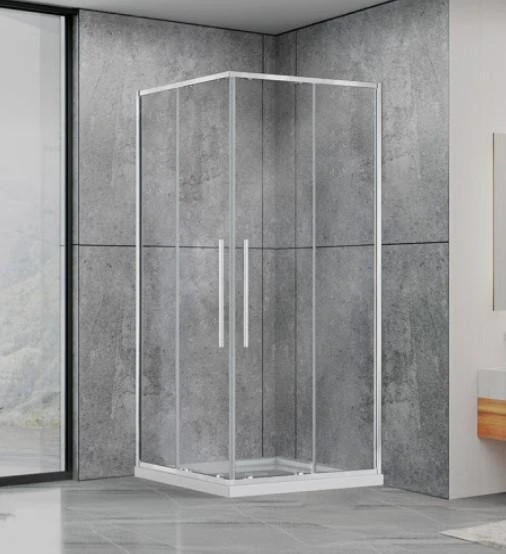 Душова кабіна DUSEL DSL194  900*900, двері розсувні, скло прозоре - фото 0