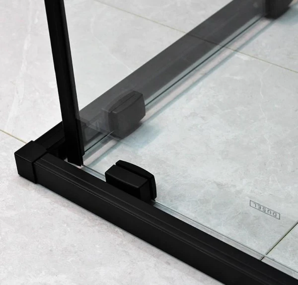 Душова кабіна DUSEL DSL194B Black Matt 900*900, двері розсувні, скло прозоре - фото 6