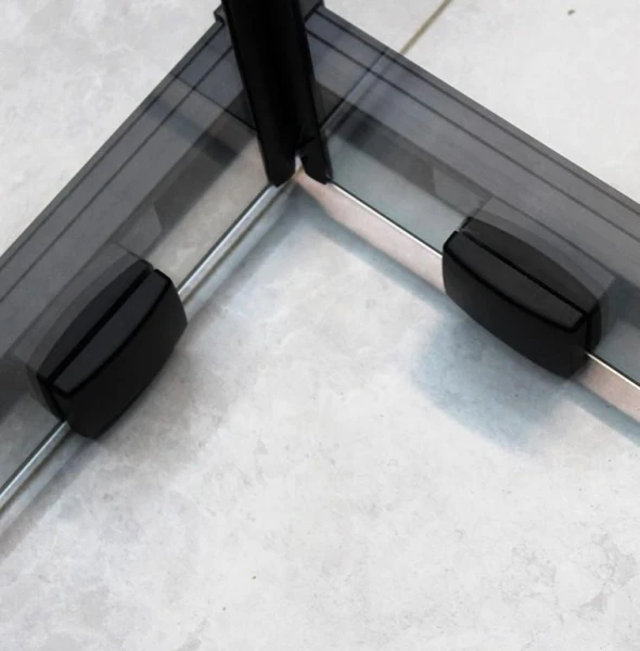 Душова кабіна DUSEL DSL194B Black Matt 900*900, двері розсувні, скло прозоре - фото 7