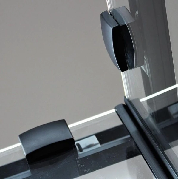 Душова кабіна DUSEL DSL194B Black Matt 900*900, двері розсувні, скло прозоре - фото 8