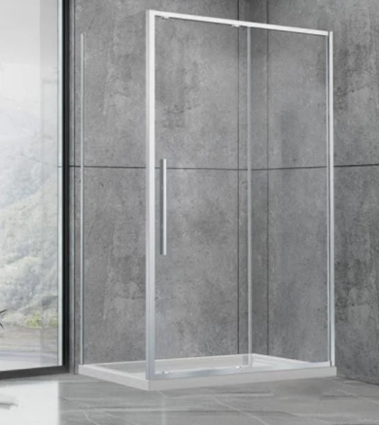 Душова кабіна Dusel DSL191+195 Chrome 120х80х190 см, двері розсувні - фото 0