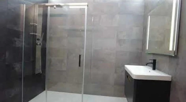 Душова кабіна Dusel A-1106, 120х80х190, двері розпашні, прозоре скло - фото 1