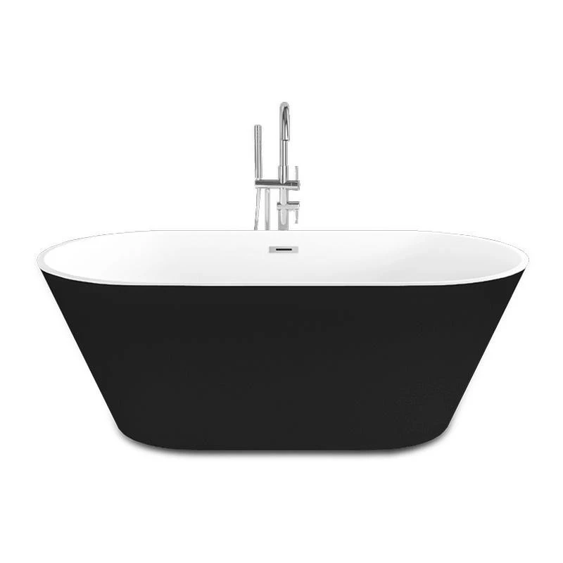 Ванна акрилова окремостояча Dusel DU103 Black, 170x80 110382