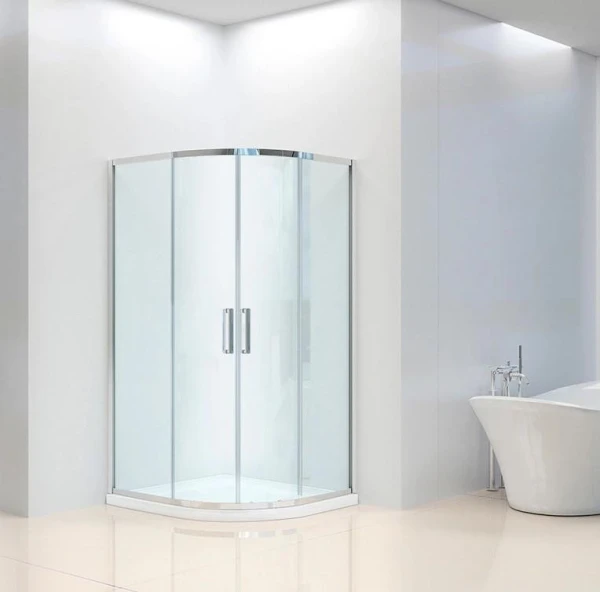 Душова кабіна Dusel A-511 100x100x190 см, двері розсувні, скло тоноване - фото 3