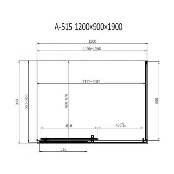 Душова кабіна Dusel A-515 120x90x190 тоноване - фото 2