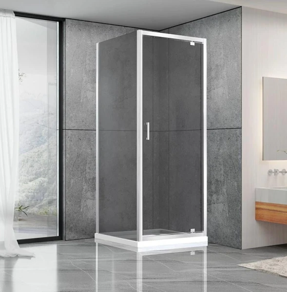 Душова кабіна Dusel А-516, 100х100х190, двері розпашні, тоноване скло - фото 0