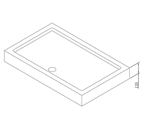 Душовий піддон Dusel D104 прямокутний, 100х80х13,5 см - фото 4