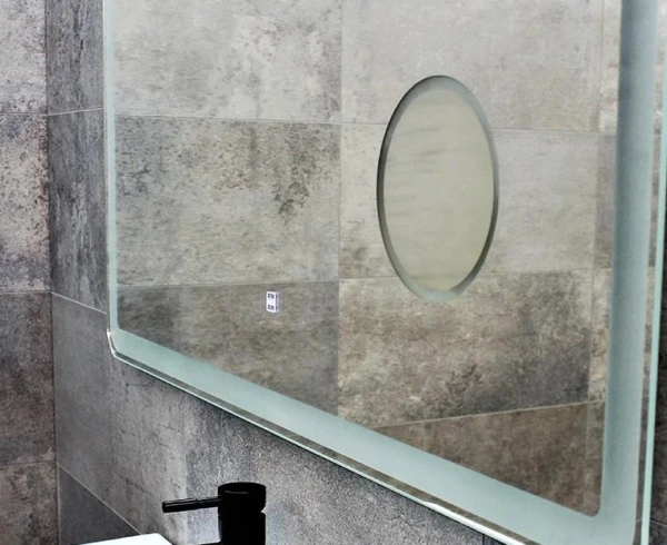 Дзеркало DUSEL LED DE-M3051 100смх75см сенсорне включення + підігрів+ годинник / темп + збільшувальна лінза - фото 11