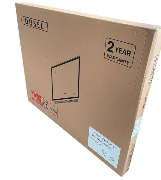 Дзеркало DUSEL LED DE-M3051 100смх75см сенсорне включення + підігрів+ годинник / темп + збільшувальна лінза - фото 13