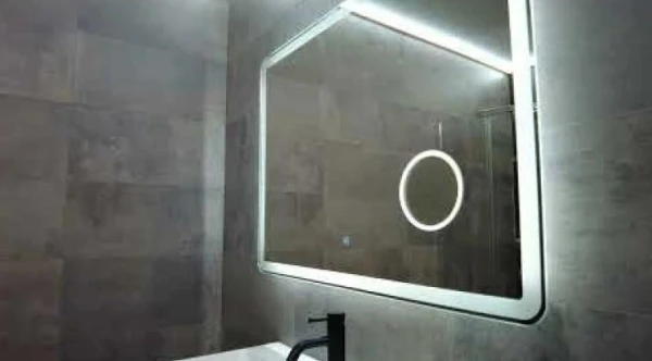 Дзеркало DUSEL LED DE-M3051 100смх75см сенсорне включення + підігрів+ годинник / темп + збільшувальна лінза - фото 15