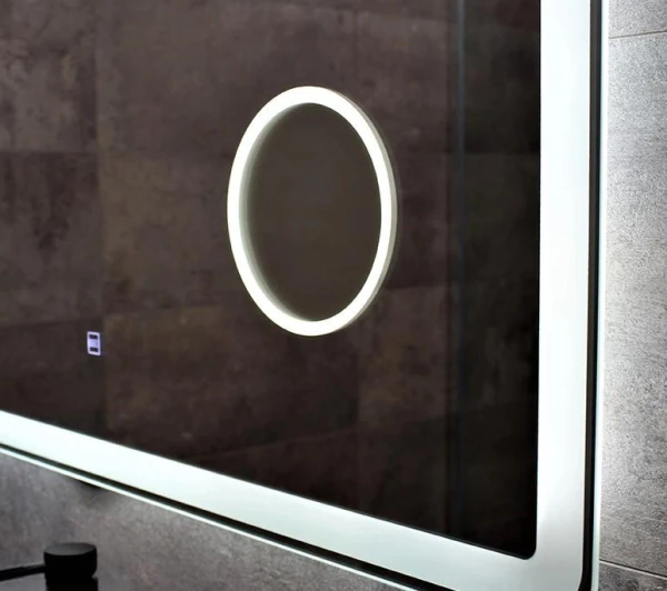 Дзеркало DUSEL LED DE-M3051 100смх75см сенсорне включення + підігрів+ годинник / темп + збільшувальна лінза - фото 3